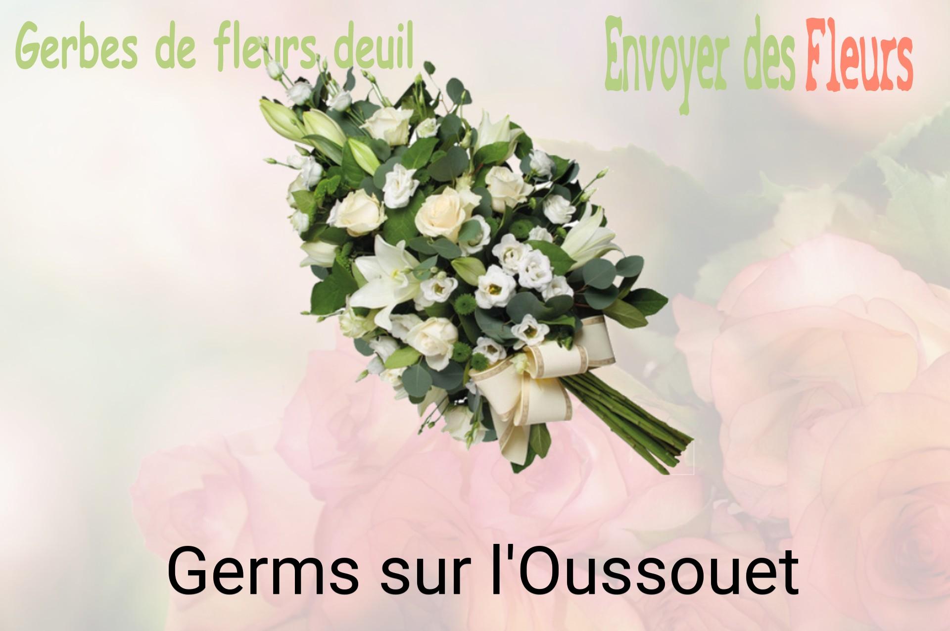 Gerbe de fleurs de deuil livrée à Germs-sur-l'Oussouet